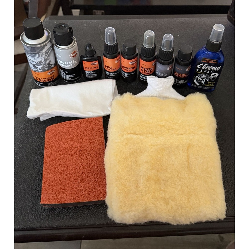 Harley-Davidson Motorcycle Travel Care Kit W Accessories New Out Of Box 12 Items